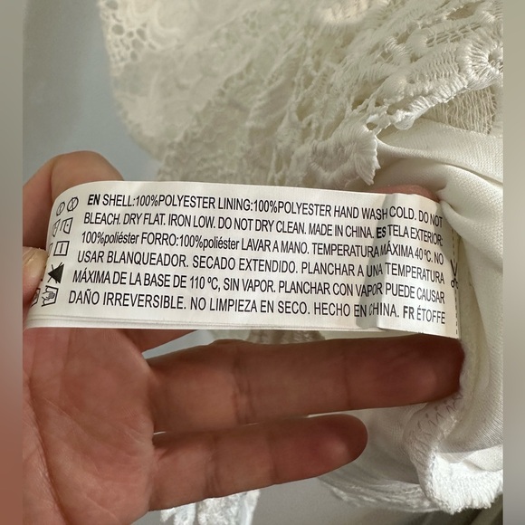 FOREVER 21 Lace Overlay White Midi Dress EUC - Picture 7 of 13